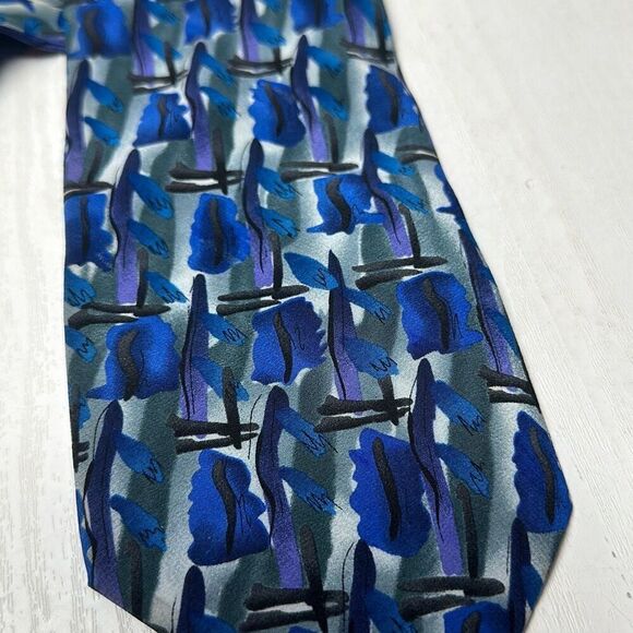 J. Garcia Men's Necktie Tie Silk California Mission Collection Fifteen 58" Blue - Picture 4 of 4
